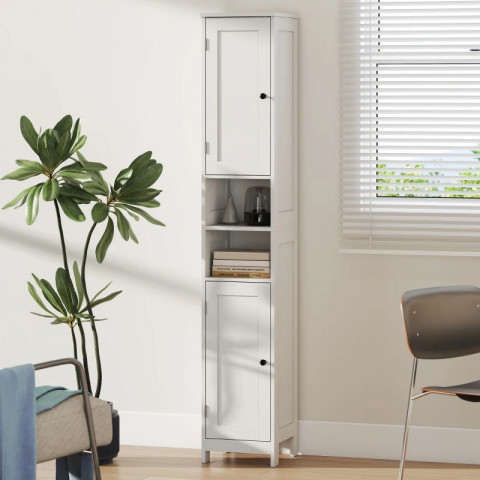 Vysoká koupelnová skříňka 30 x 30 x 170 cm | bílá č.5