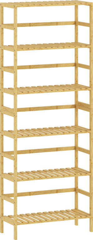 Koupelnová polička 60 x 26 x 161 cm | přírodní