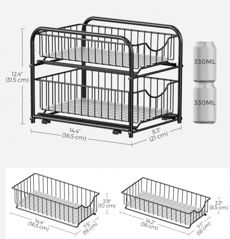 Kuchyňský organizér 2 patrový | černý č.4