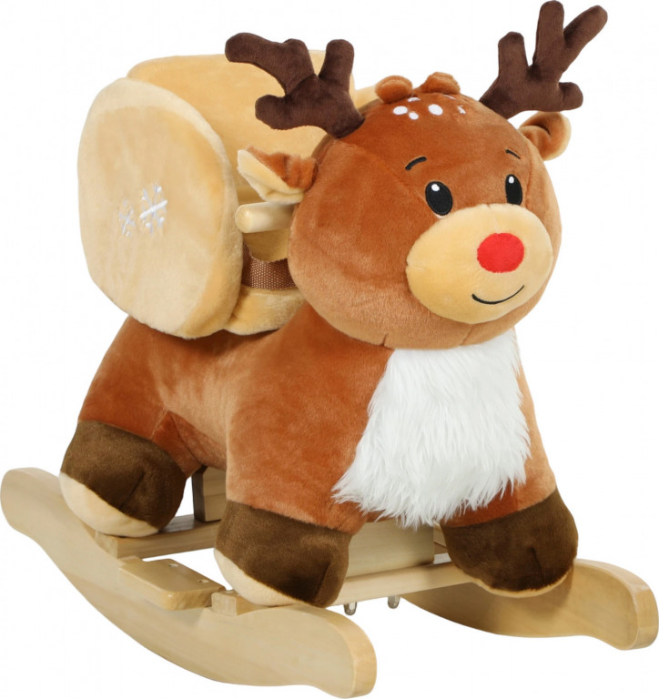 Dětský houpací sob s ukolébavkami 65 x 35 x 59 cm | hnědý