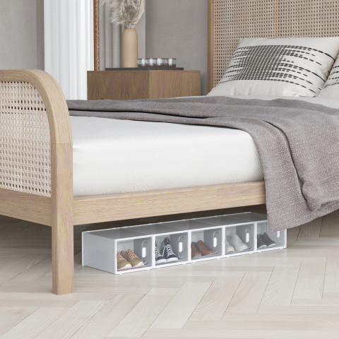 Sada 8 boxů na boty | transparentní + bílé č.3