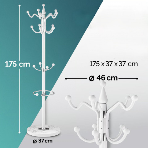 Věšák na oblečení 173cm | bílý č.2