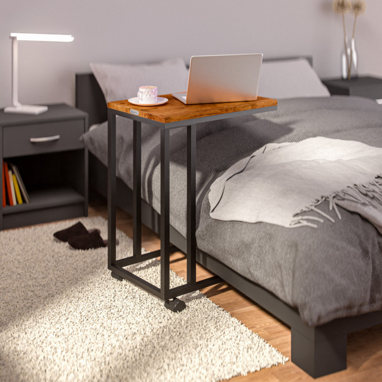 Odkládací stolek 50x35x65/70cm | černý