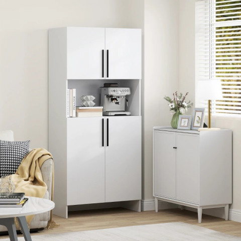 Vysoká kuchyňská skříňka, 79 x 40 x 175 cm | bílá č.5