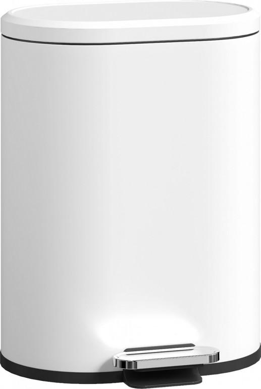 Pedálový odpadkový koš s víkem 12 litrů | bílý