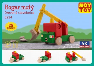 Drevená stavebnica Malý bager Moy Toy č.1