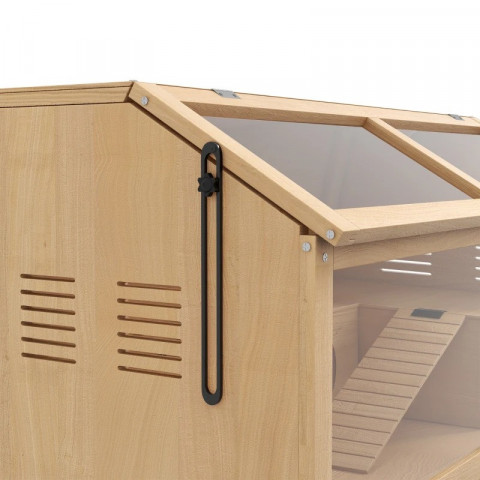 Klec pro hlodavce s plošinou 84 x 45 x 44 cm | přírodní dřevo č.6