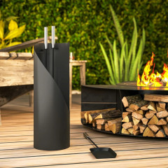 4dílná sada krbového příslušenství | černá č.2