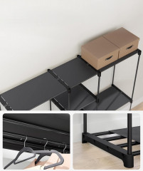 Věšák na oblečení 43 x 182 x 182 cm | černý č.2