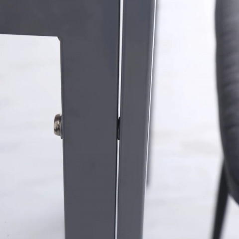 Jídelní stůl s deskou z tvrzeného skla, 75 x 75 x 75 cm | šedý č.4