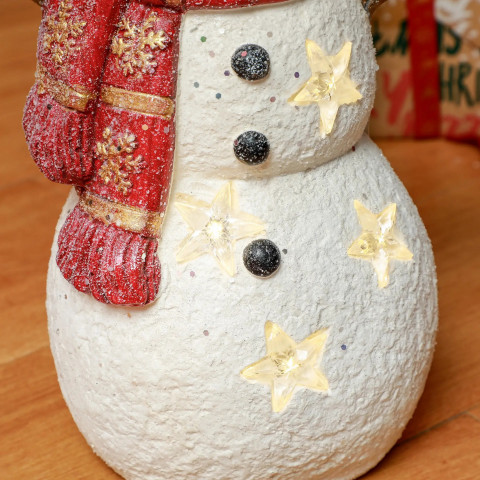 Vánoční dekorační sněhulák 38 cm | pestrobarevný č.4