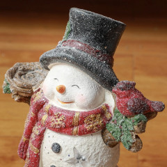 Vánoční dekorační sněhulák 38 cm | pestrobarevný č.3