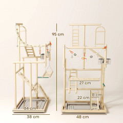 Hřiště pro papoušky 48 x 38 x 95 cm | vícebarevné č.2