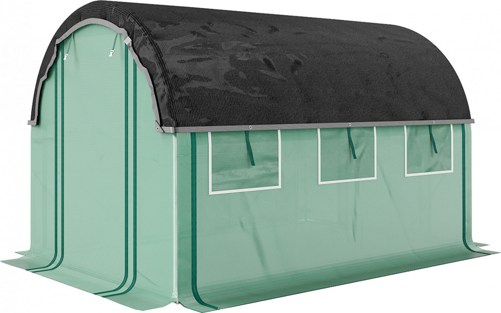 Fóliovník s rolovacími dveřmi 3 x 2 x 2 m | zelený