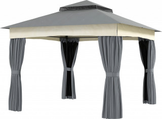 Altán s dvojitou střechou 3 x 3 m | tmavě šedý č.1