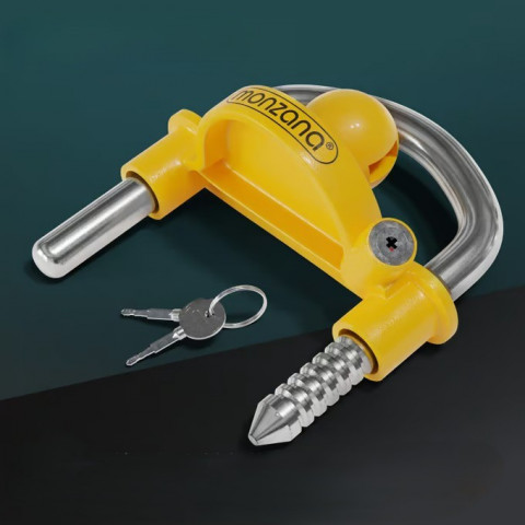 Zámek na přívěs 157x79x150mm | žlutý č.4