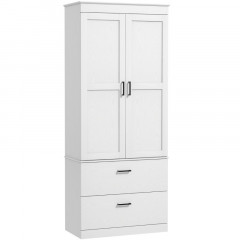 Vysoká skříňka 75 x 39 x 178 cm | krémově bílá č.2