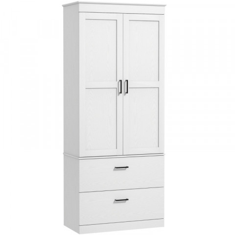 Vysoká skříňka 75 x 39 x 178 cm | krémově bílá č.2