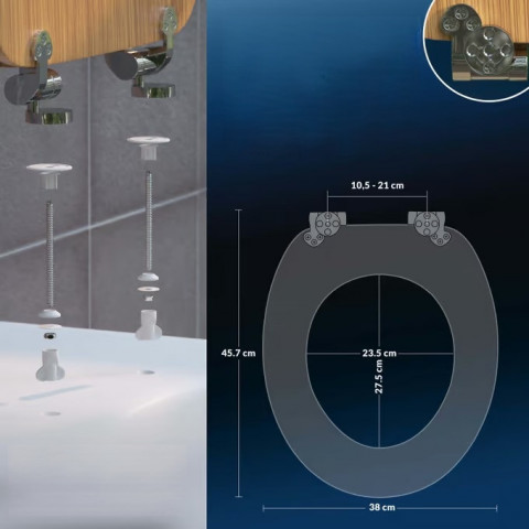 WC sedátko Bambus s tlumeným dovíráním č.2