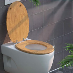 WC sedátko Bambus s tlumeným dovíráním č.1