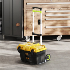 Hliníkový přepravní vozík s teleskopickou rukojetí | stříbrný + černý č.1