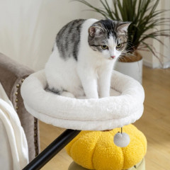 Kočičí pelíšek s možností přidělání ke stolu | krémově bílý č.3