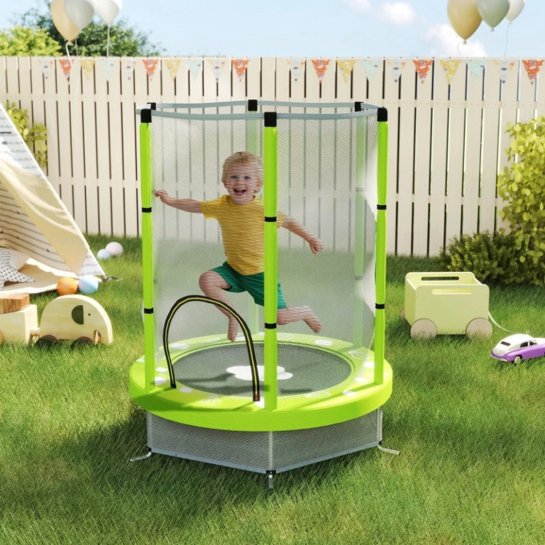 Dětská trampolína, průměr 140 cm | zelená