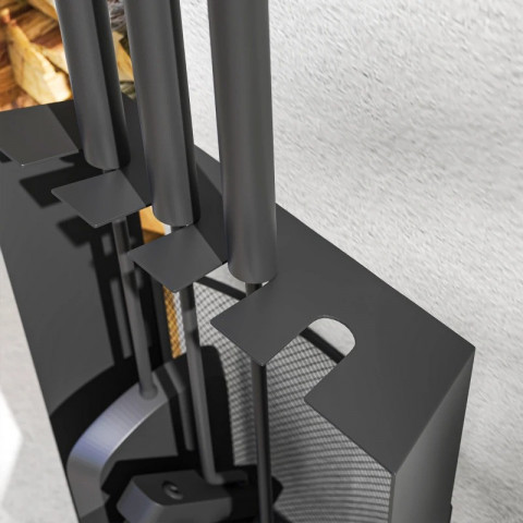 Kovové krbové nářadí 5 kusů | černé č.5