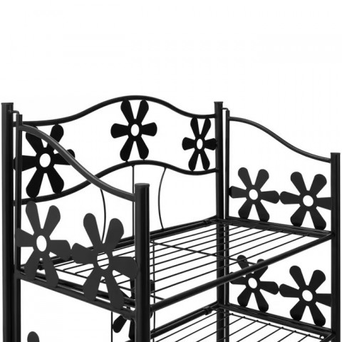 Kovová police 70x60x30cm | matně černá č.2