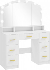 Toaletní stolek s LED osvětlením | bílý č.1