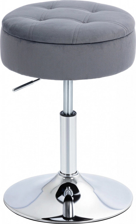 Barová stolička s úložným prostorem | šedá