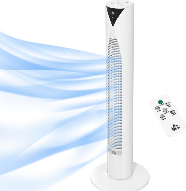 Věžový ventilátor s dálkovým ovládáním | bílý
