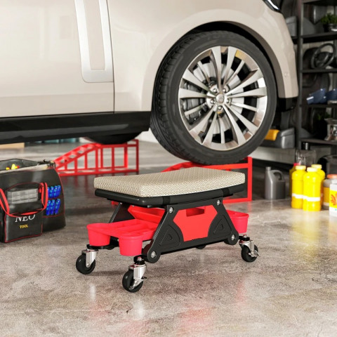 Dílenská stolička s kolečky do 135 kg | šedá č.4