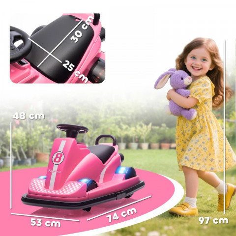 Super otočné autíčko pro děti | růžové č.2