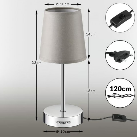 Stolní lampa Lumière 32x13x13cm | hnědá č.3