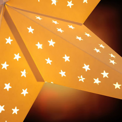 LED papírová hvězda | krémová č.4