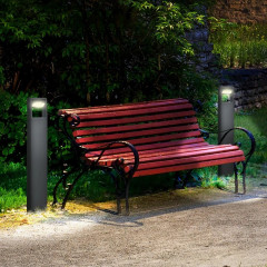 Zahradní světelný sloupek 16 x 5 x 90cm | tmavě šedý č.1