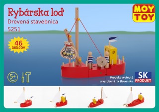 Drevená stavebnica Rybárska loď Moy Toy č.1