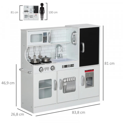 Dětská kuchyňka s příslušenstvím a doplňky | bílá č.4