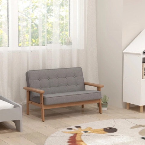 Čalouněné dětské křeslo | šedé č.2