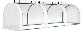 Fóliovník s bočními stěnami z PE fólie 300 x 100 x 80 cm | bílý