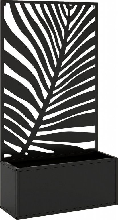 Vyvýšený záhonový truhlík 61 x 23 x 113 cm | černý