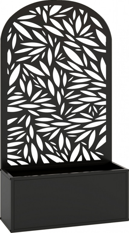 Vyvýšený záhonový truhlík 61 x 23 x 113 cm | černý