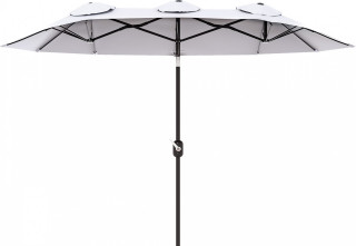 Dvojitý slunečník, 295 x 152 cm | bílý č.1