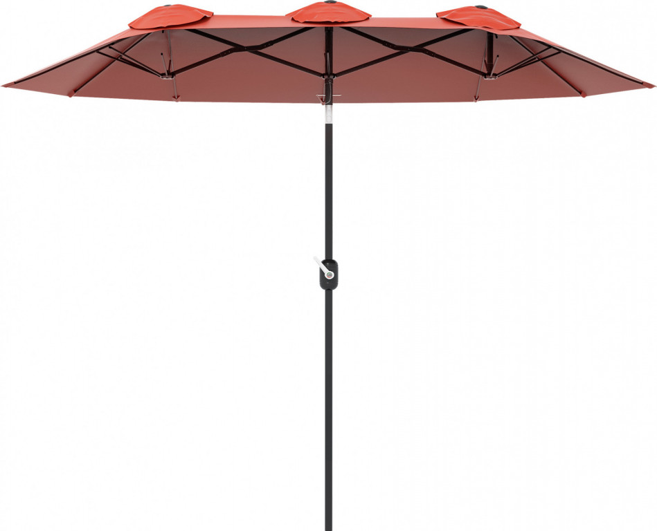 Dvojitý slunečník, 295 x 152 cm | červený