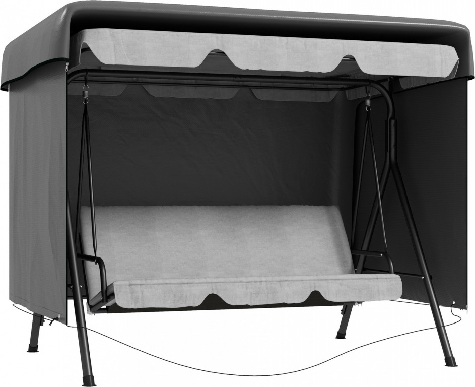 Kryt na houpačku 215 x 155 x 150 cm | šedý