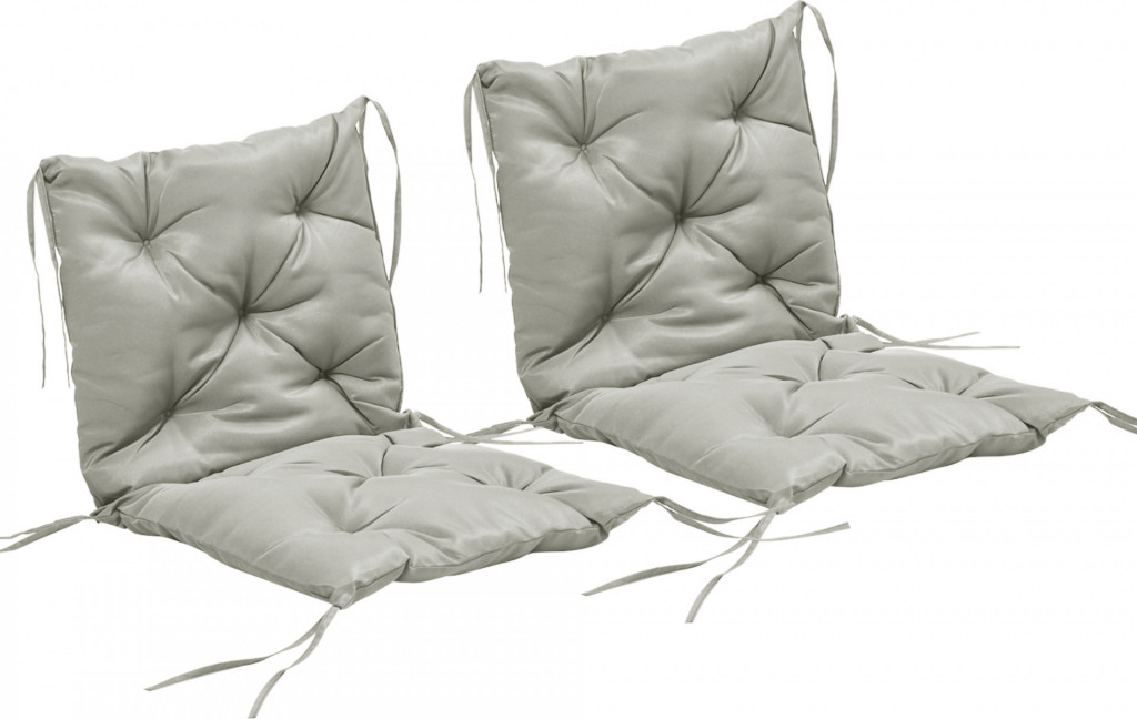 Sada 2 polštářů na sezení 98 x 50 cm | šedé