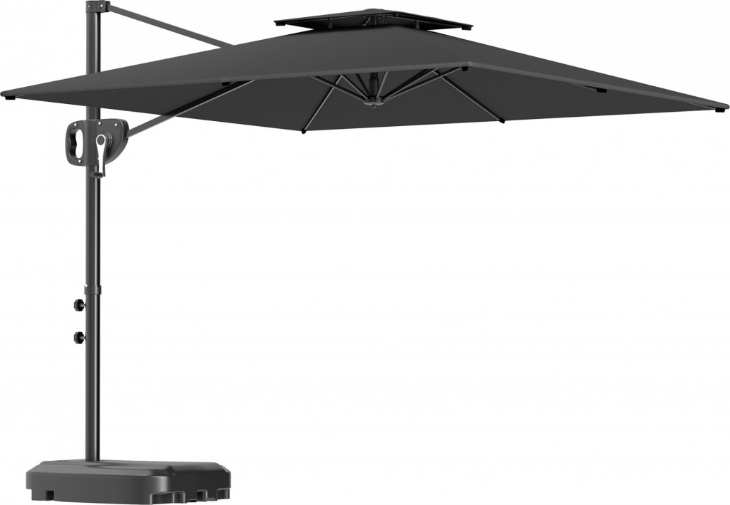 Konzolový slunečník 247 x 247 cm | šedý