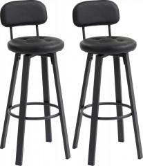 Barové židle sada 2 kusů | černé č.1