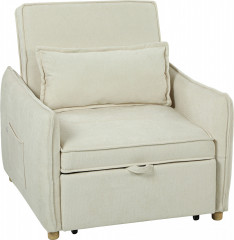 Rozkládací křeslo s funkcí lůžka | bílé č.1